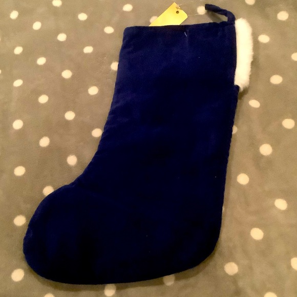 BNWT Set of 4 Navy blue  sequinned beaded Christmas Stockings - Picture 4 of 8